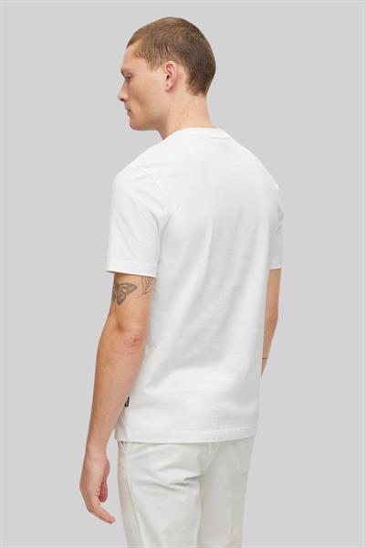 Boss Baskılı Regular Fit Bisiklet Yaka  Erkek T Shirt Beyaz 100