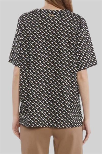 Boss Bisiklet Yaka Kadın Renkli T-Shirt Çok Renkli