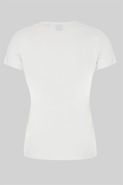 Boss Bisiklet Yaka Kadın T-Shirt Beyaz 100