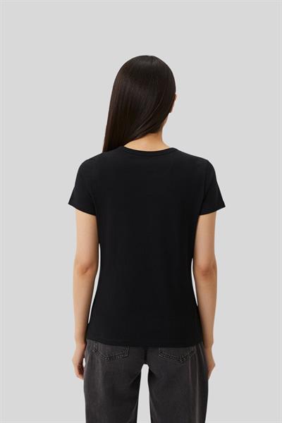 Boss Bisiklet Yaka Kadın T-Shirt Siyah