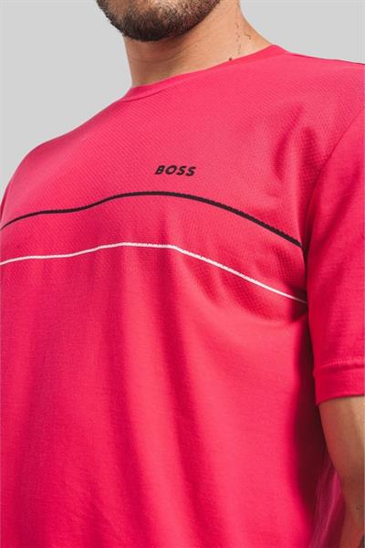 Boss Bisiklet Yaka Regular Fit Erkek T-Shirt Pembe