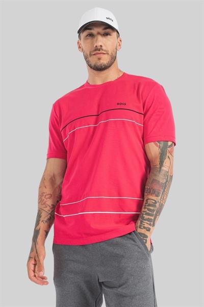 Boss Bisiklet Yaka Regular Fit Erkek T-Shirt Pembe