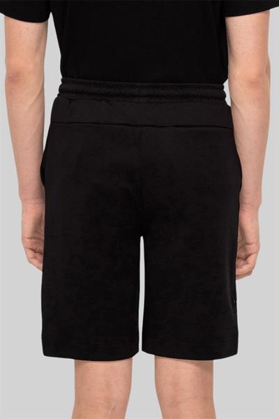 Boss Çizgili Regular Fit Pamuklu Şort Siyah