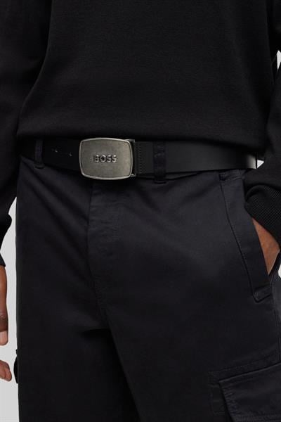 Boss Deri Günlük Kullanım Kemer Siyah