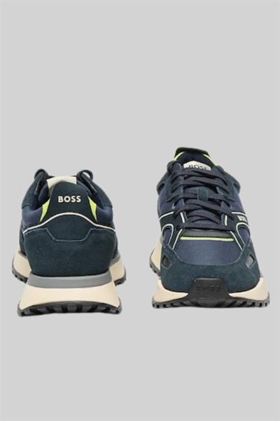 Boss Deri İlaveli Jonah Erkek Sneaker Mavi 401