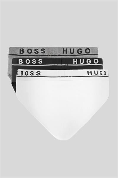Boss Erkek 3lü Set Logolu Pamuklu Külot Çok Renkli