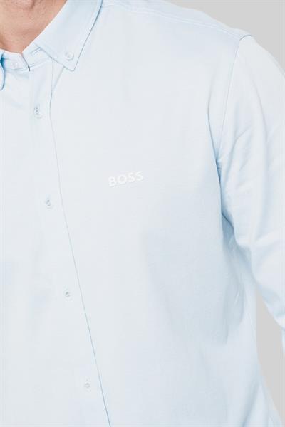 Boss Erkek Biado Uzun Kollu Pamuk Pike Gömlek Mavi 453