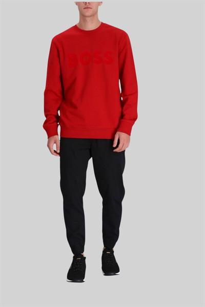 Boss Erkek Bisiklet Yaka Sweatshirt Kırmızı