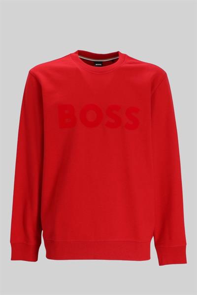 Boss Erkek Bisiklet Yaka Sweatshirt Kırmızı