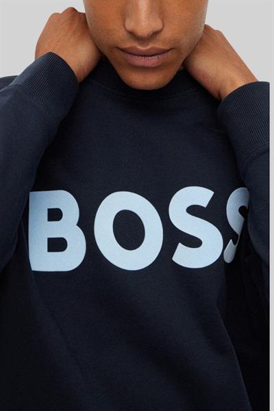 Boss Erkek Bisiklet Yaka Sweatshirt Lacivert 404