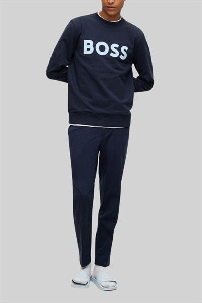 Boss Erkek Bisiklet Yaka Sweatshirt Lacivert 404