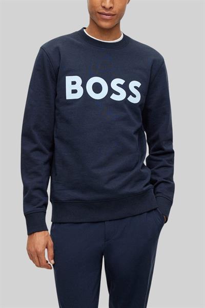 Boss Erkek Bisiklet Yaka Sweatshirt Lacivert 404