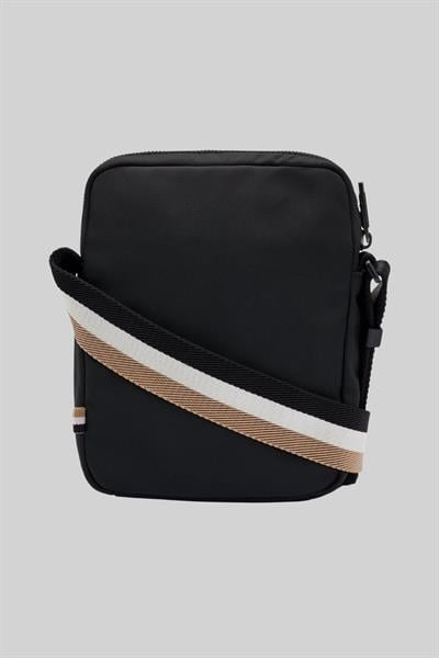 Boss Erkek Catch Logo Detaylı Çapraz Omuz Çantası Siyah