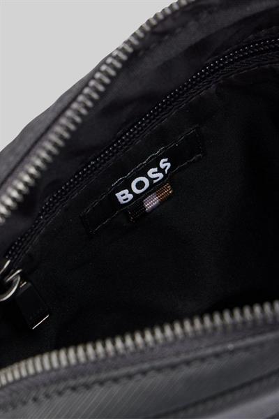 Boss Erkek Catch Logo Detaylı Çapraz Omuz Çantası Siyah