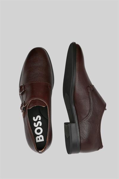 Boss Erkek Colby Kayışlı Deri Ayakkabı Kahverengi