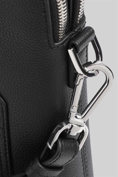 Boss Erkek Dana Derisi Evrak Çantası Siyah