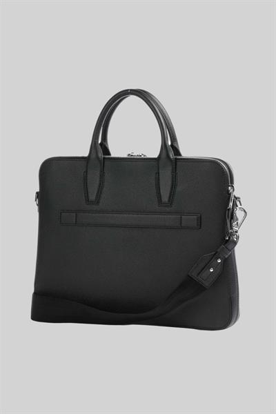 Boss Erkek Dana Derisi Evrak Çantası Siyah