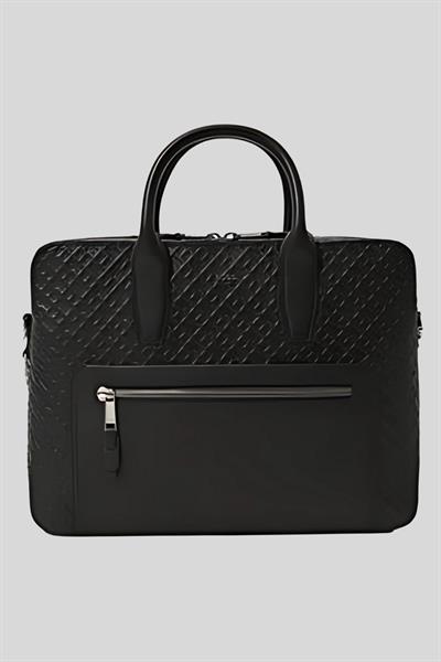 Boss Erkek Deri Evrak Çantası Siyah