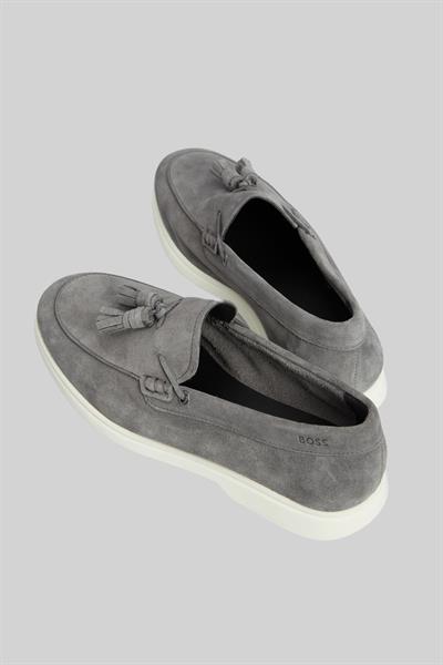 Boss Erkek Deri Loafer Gri