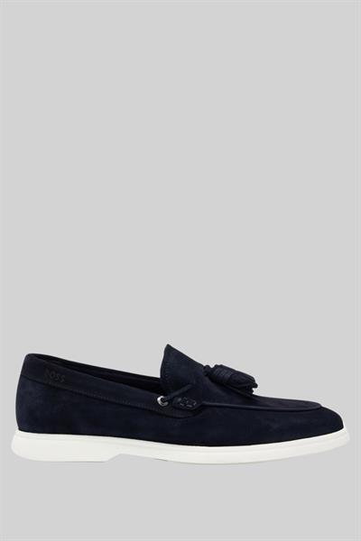 Boss Erkek Deri Loafer Mavi 401
