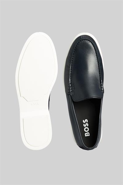 Boss Erkek Deri Loafer Mavi 401
