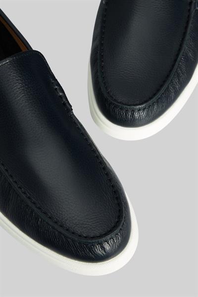 Boss Erkek Deri Loafer Mavi 401