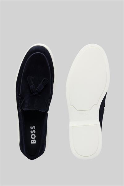 Boss Erkek Deri Loafer Mavi 401