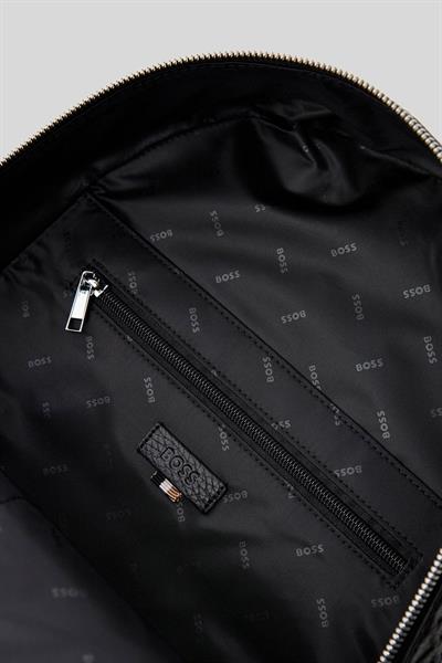 Boss Erkek Deri Sırt Çantası Siyah