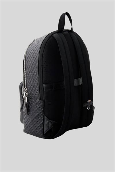 Boss Erkek Deri Sırt Çantası Siyah