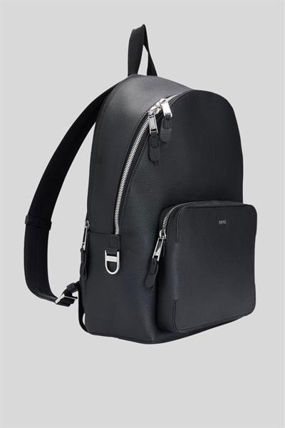Boss Erkek Deri Sırt Çantası Siyah