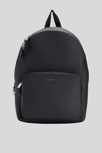 Boss Erkek Deri Sırt Çantası Siyah