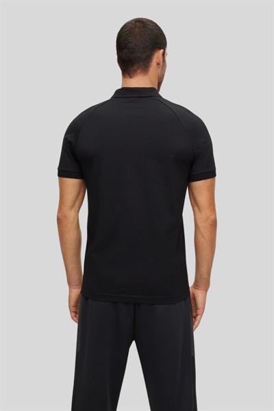 Boss Erkek Düğme Kapamalı Kısa Kollu Polo Yaka T-Shirt Siyah