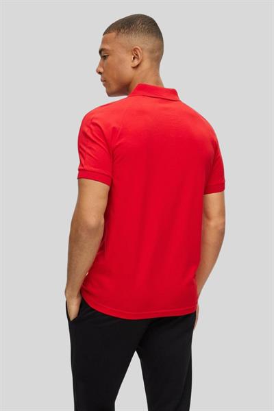 Boss Erkek Düğme Kapamalı Kısa Kollu Polo Yaka T-Shirt Kırmızı