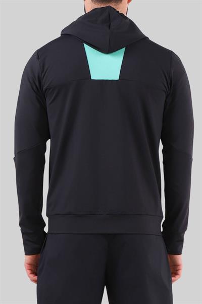 Boss Erkek Fermuarlı Kapüşonlu Sweatshirt Mavi 402