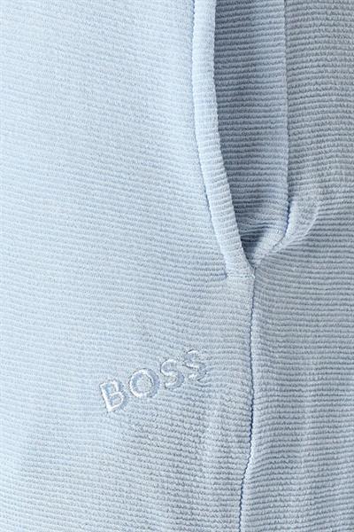 Boss Erkek İşlemeli Logolu Cepli Şort Mavi