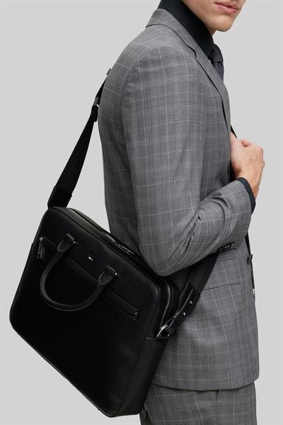 Boss Erkek Logo Detaylı Laptop & Evrak Çantası Siyah