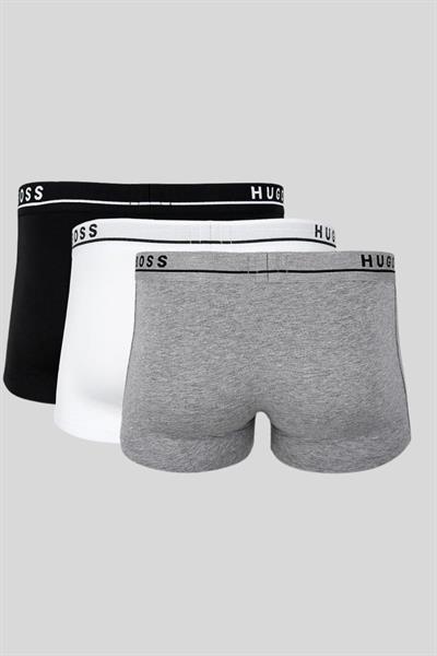 Boss Erkek Logolu Bel Bantlı 3lü Set Streç Pamuklu Boxer Çok Renkli