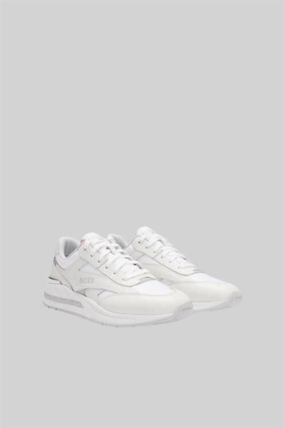 Boss Erkek Logolu Sneaker Ayakkabı Beyaz 100