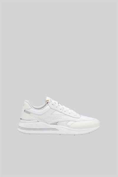 Boss Erkek Logolu Sneaker Ayakkabı Beyaz 100