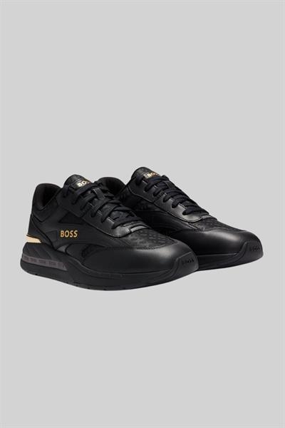 Boss Erkek Logolu Sneaker Ayakkabı Siyah