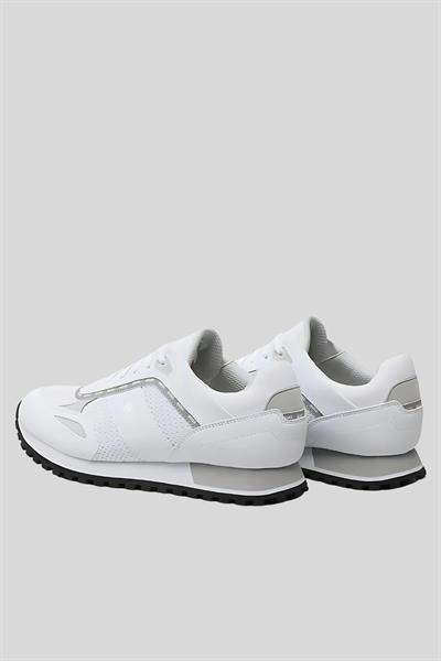 Boss Erkek Logolu Sneaker Parkur Koşu Ayakkabı Beyaz 100