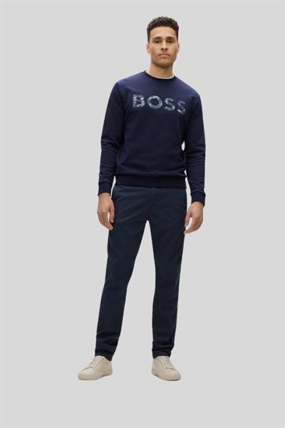 Boss Erkek Pamuklu Fermuarlı Pantolon Lacivert