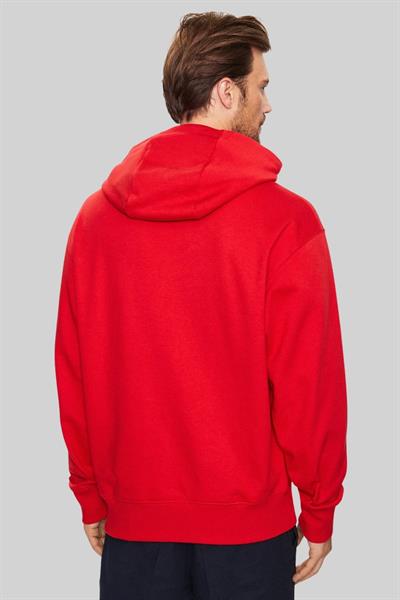 Boss Erkek Pamuklu Kapüşonlu Sweatshirt Kırmızı 628