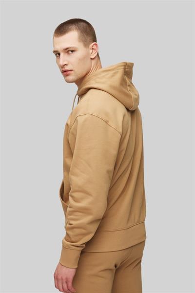 Boss Erkek Pamuklu Kapüşonlu Sweatshirt Bej 260