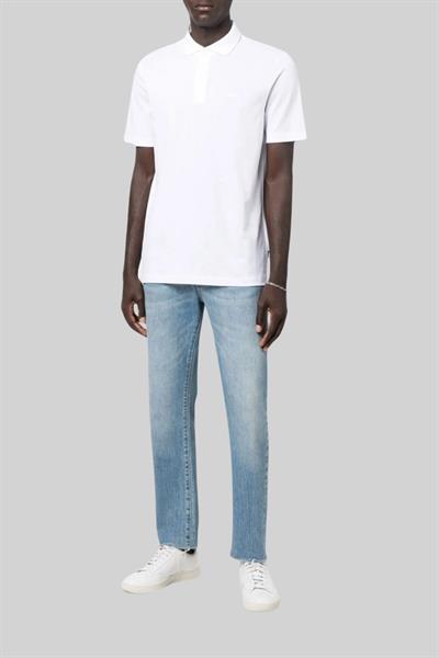 Boss Erkek Polo Yaka T-Shirt Beyaz 100
