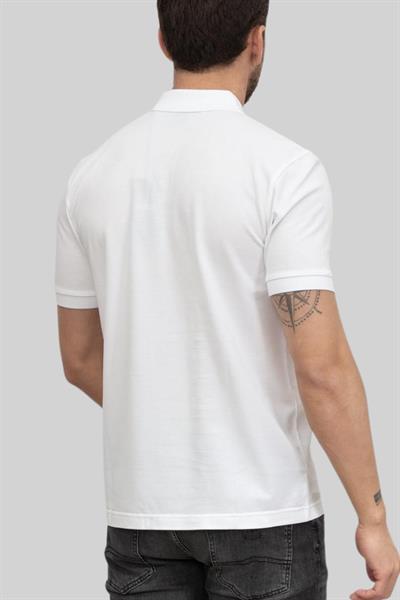 Boss Erkek Polo Yaka  T-Shirt Beyaz 100