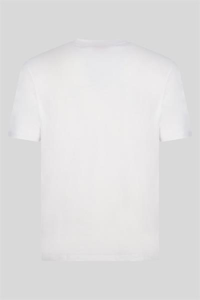 Boss Erkek Regular Fit Baskılı Pamuklu T-Shirt Beyaz