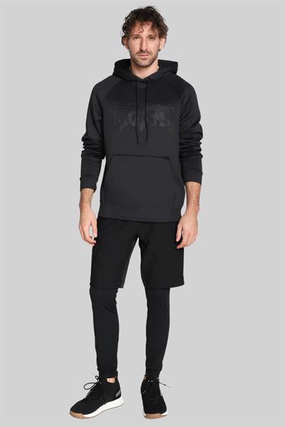 Boss Erkek Regular Fit Kapşonlu Sweatshirt Siyah