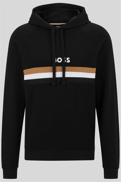 Boss Erkek Regular Fit Kapüşonlu Sweatshirt Siyah