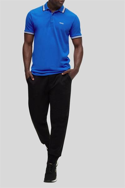 Boss Erkek Regular Fit Kısa Kollu Logolu Polo Yaka T-Shirt Mavi